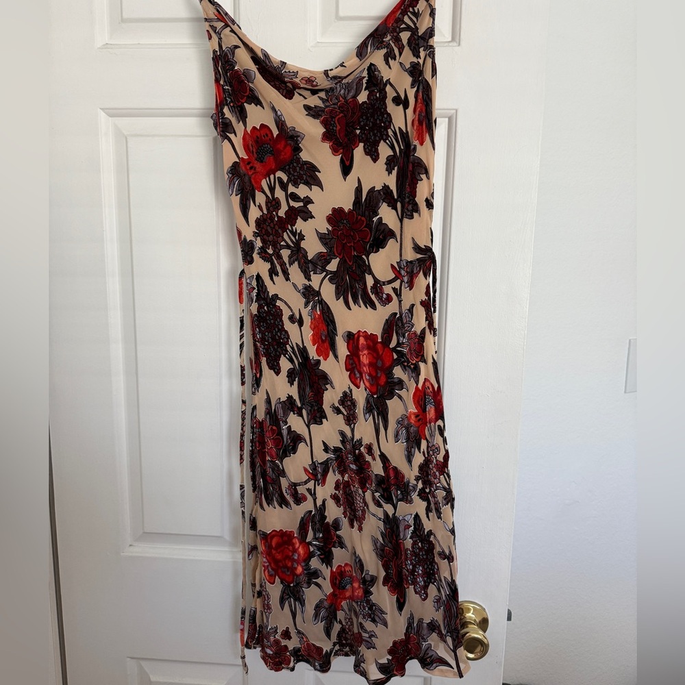 Rat and Boa Floral Print Sleeveless Dress size Large